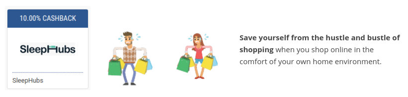 get sleephubs cashback and sales promotions when you shop online