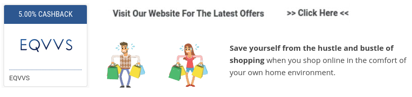 get eqvvs women cashback and sales promotions when you shop online