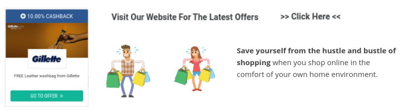 get gillette cashback and sales promotions when you shop online