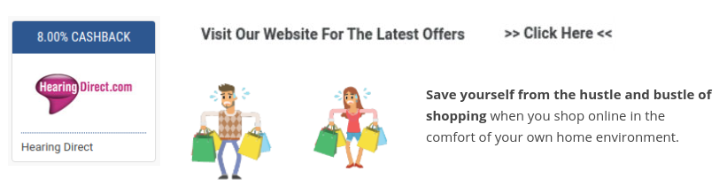 get hearing direct cashback and sales promotions when you shop online