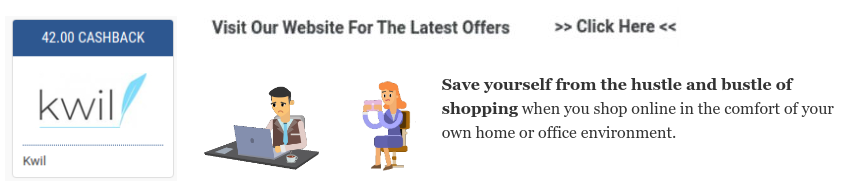 get kwil cashback and sales promotions when you shop online
